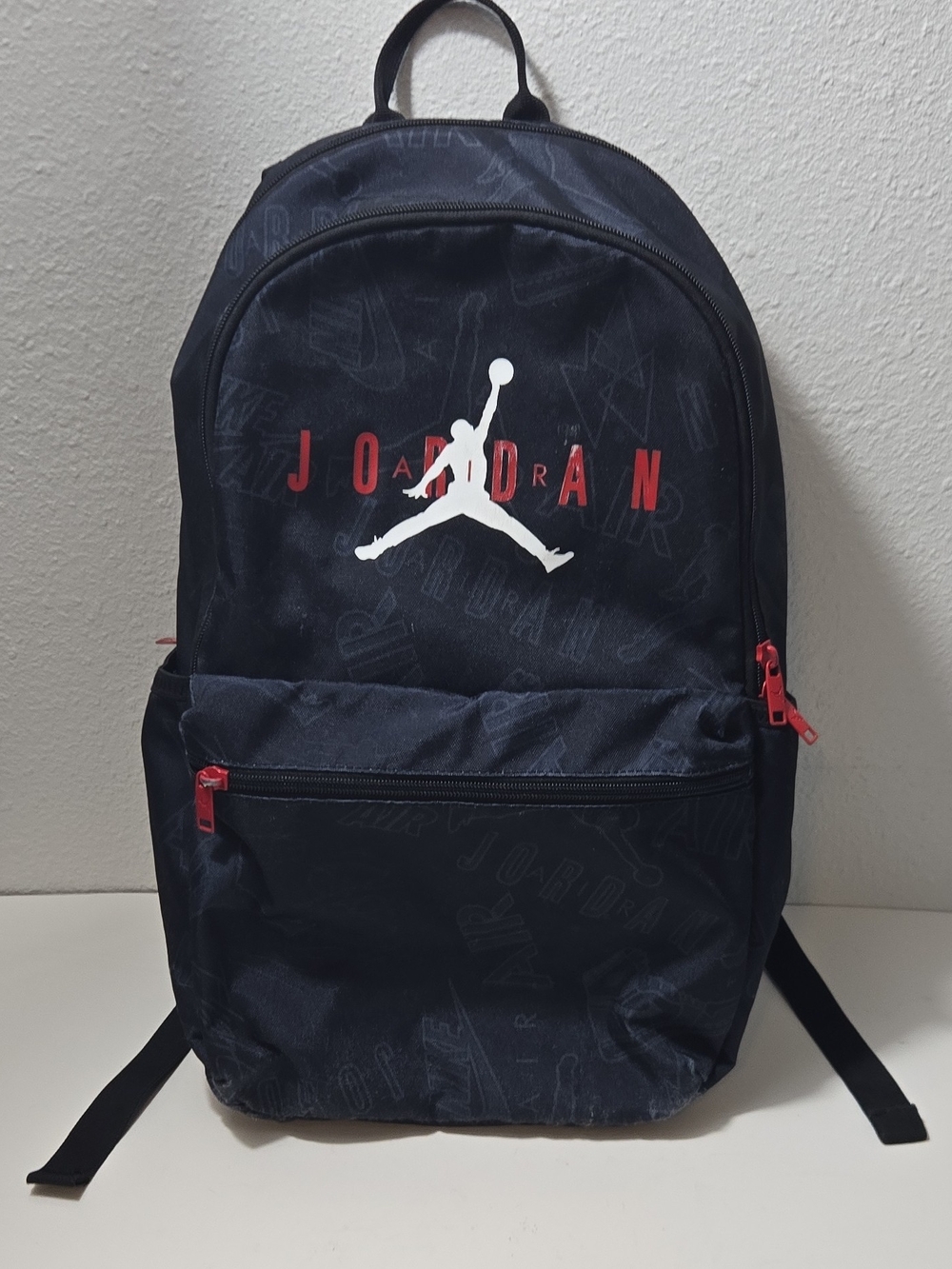 Jordan Black & Red Backpack with Jumpman Logo